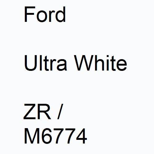 Ford, Ultra White, ZR / M6774.